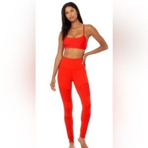 ALO Yoga high waist motto leggings - red